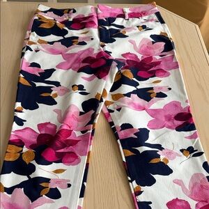 Old Navy Pixie High Rise Pants with Pink and Navy Floral